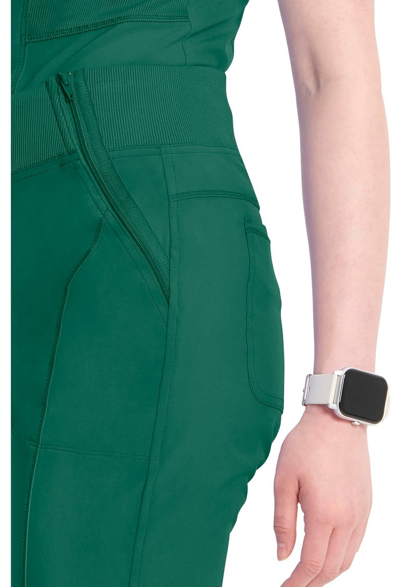Cherokee Infinity Womens Scrub Jogger Pants, Mid Rise, Moisture Wicking, Wrinkle-Resistant, 360 Stretch, 5 Pockets - CK110A, M, Hunter Green - Image 4